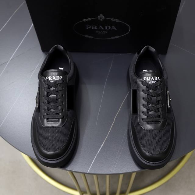 Prada -High-end quality original -Upper: imported soft calfskin stitching breath