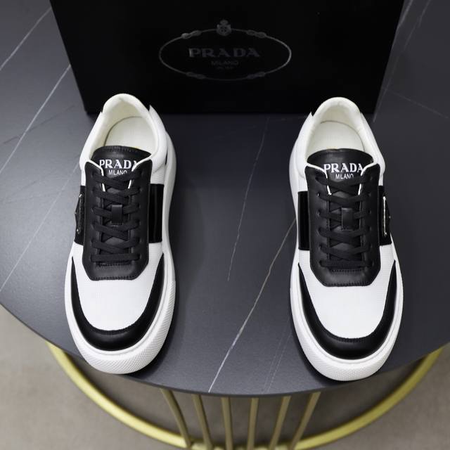 Prada -High-end quality original -Upper: imported soft calfskin stitching breath