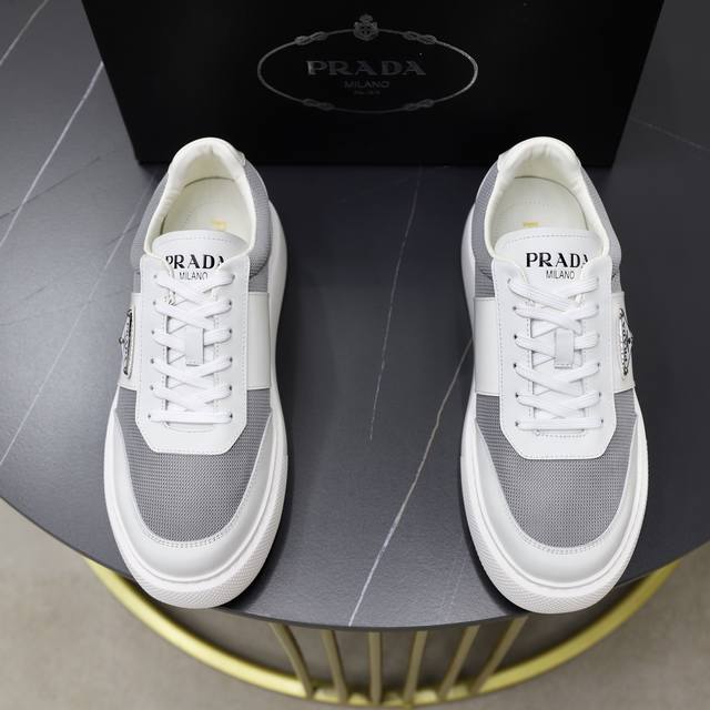 Prada -High-end quality original -Upper: imported soft calfskin stitching breath