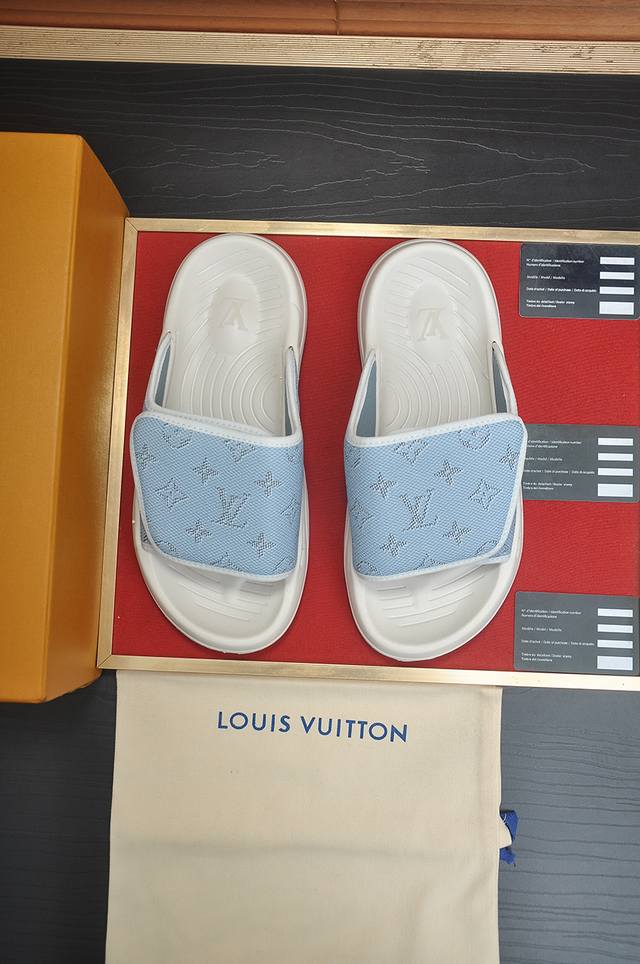 Factory Price P Louis Vuitton Lv slippers high-end cowhide counter 1:1 fashion