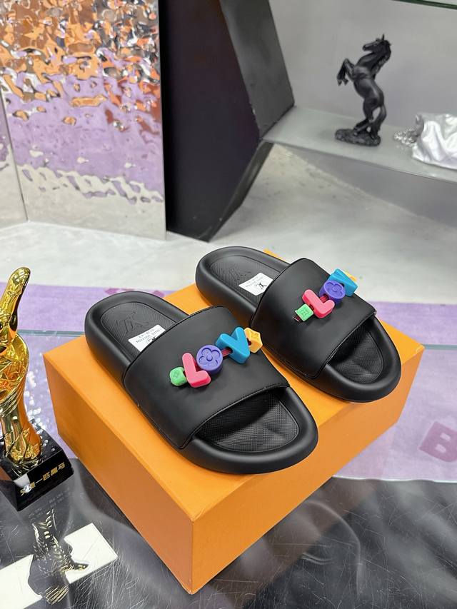 Factory P price P: Top version Lv slippers series couples Lv Louis Vuitton L hom