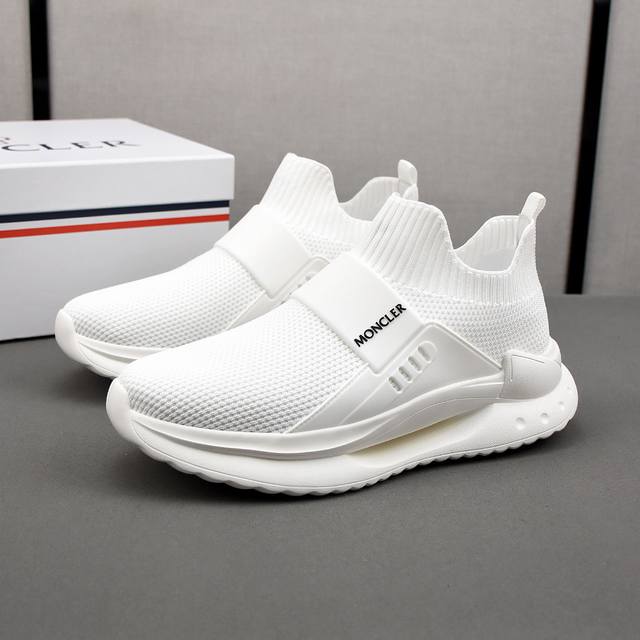 Moncler men's outdoor lace-up sneakers, comfortable and non-slip, designed for o