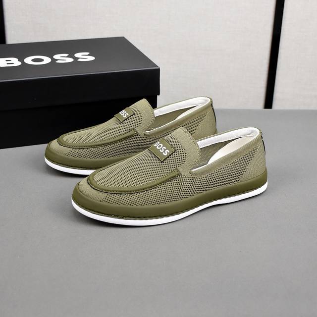 Boss breathable flying woven shoes, the upper is made of high-density flying wov