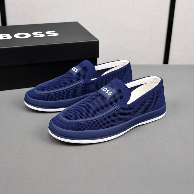 Boss breathable flying woven shoes, the upper is made of high-density flying wov