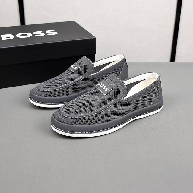 Boss breathable flying woven shoes, the upper is made of high-density flying wov