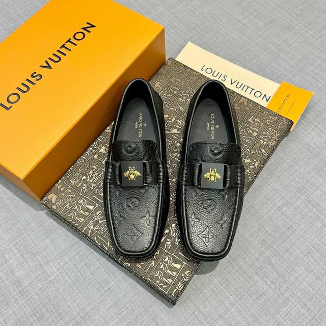 L Home Men's Loafers Official Website Synchronous Market Top Version Cowhide Gra