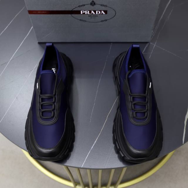 Prada -High-end quality original -Upper: imported cowhide stitching mesh upper,