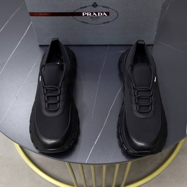 Prada -High-end quality original -Upper: imported cowhide stitching mesh upper,