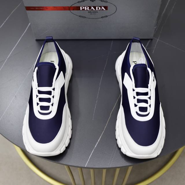 Prada -High-end quality original -Upper: imported cowhide stitching mesh upper,