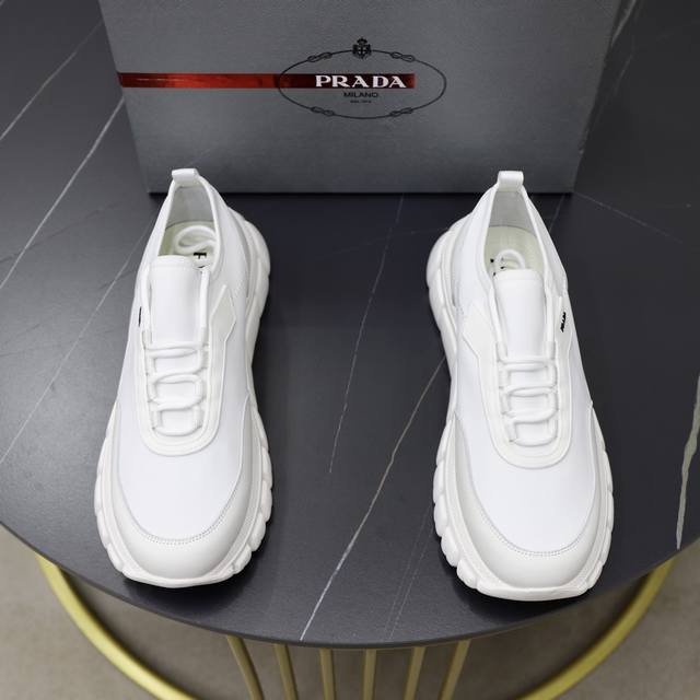 Prada -High-end quality original -Upper: imported cowhide stitching mesh upper,