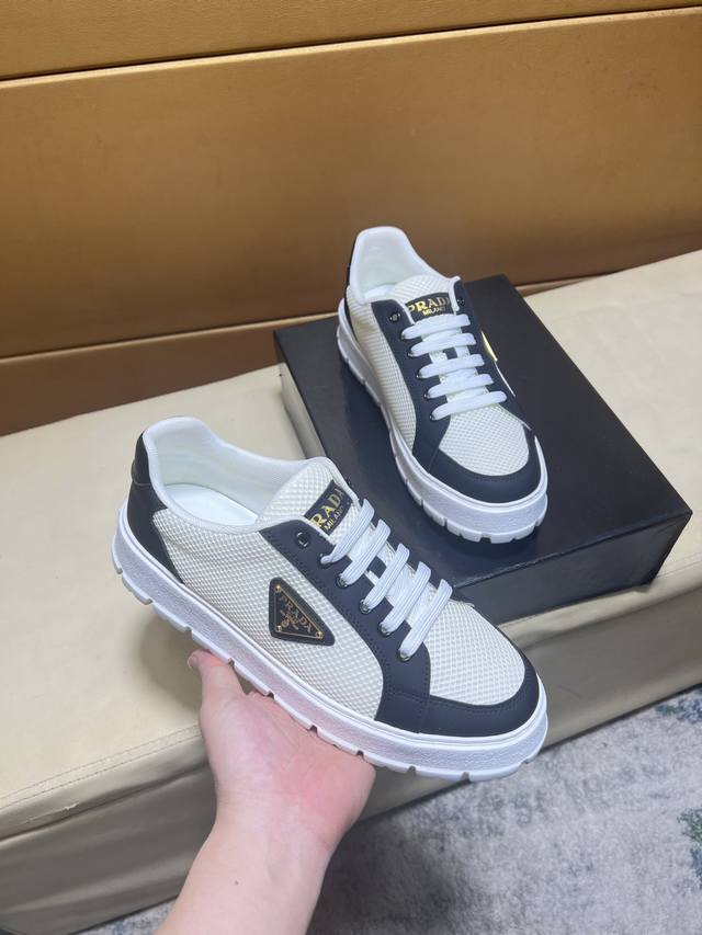 Prada original quality. ~ Unique modern style sports shoes. A must-have casual