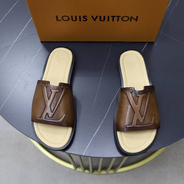 Factory Price Pp: Lv Donkey Louis Portofino Sandals are made of soft imported c