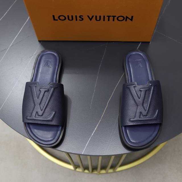 Factory Price Pp: Lv Donkey Louis Portofino Sandals are made of soft grained co
