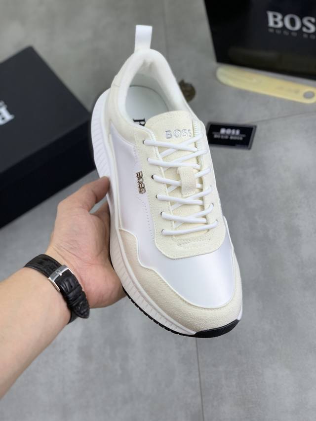 Factory P price P real price Boss 2025 original lace-up men's shoes classic hig