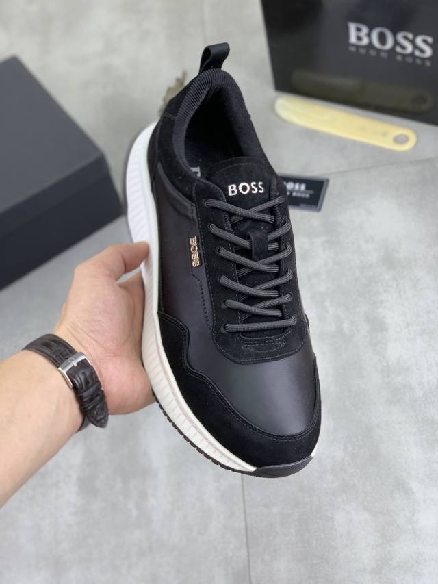 Factory P price P real price Boss 2025 original lace-up men's shoes classic hig