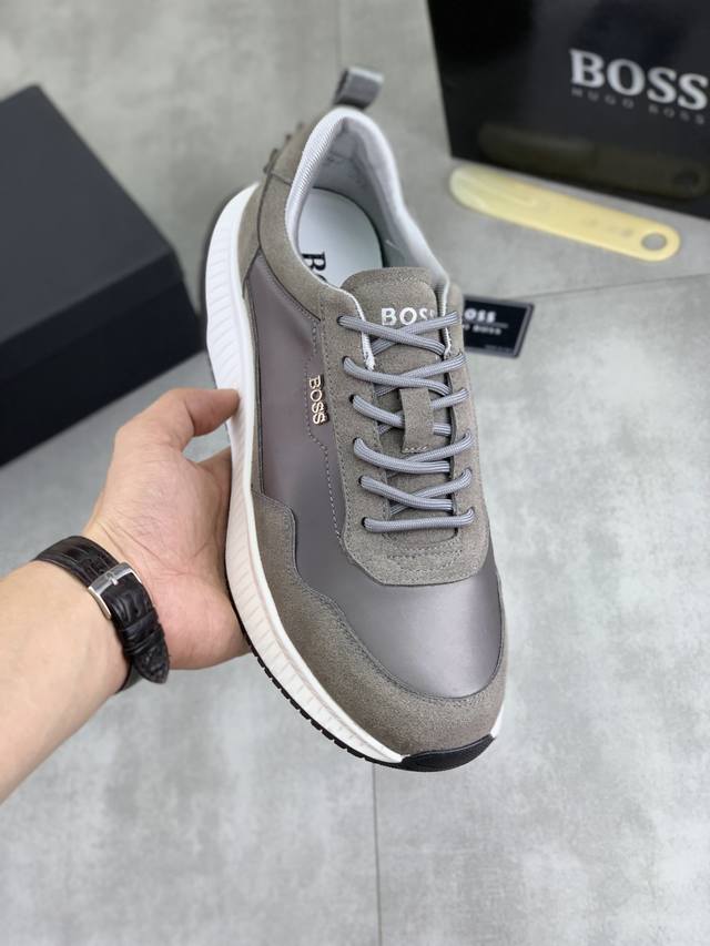 Factory P price P real price Boss 2025 original lace-up men's shoes classic hig