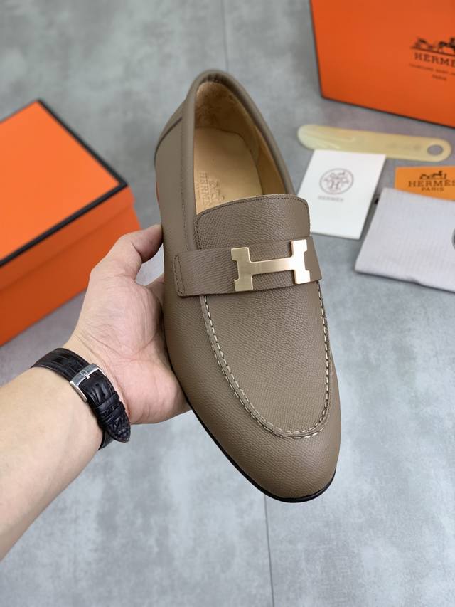 Factory P price P real price water-dyed cow lining Hermes Hermes men's latest ca
