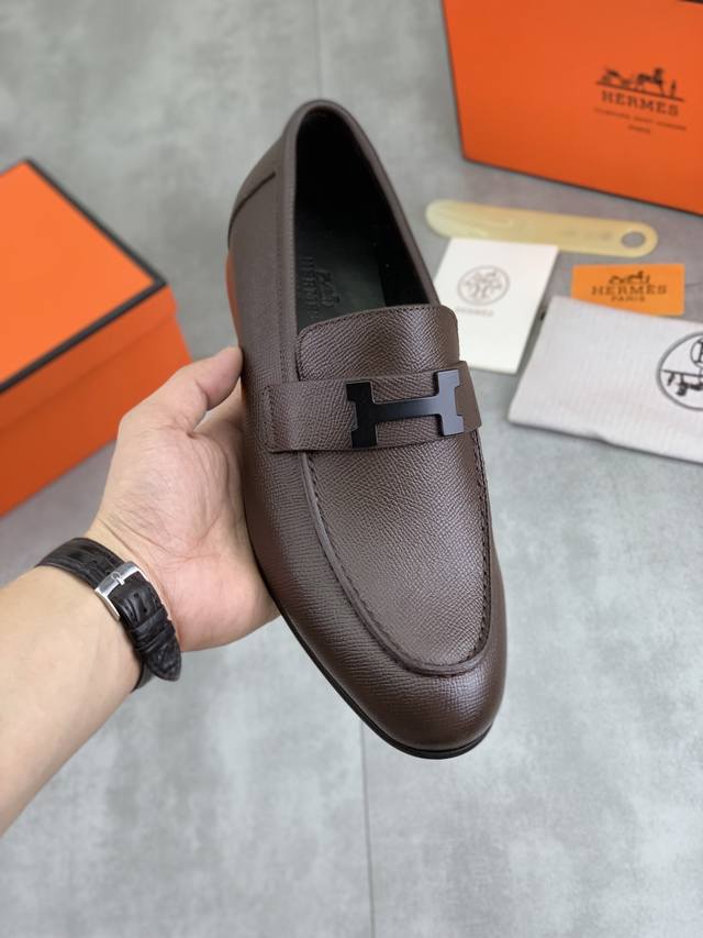 Factory P price P real price Hermes Hermes men's latest casual business leather