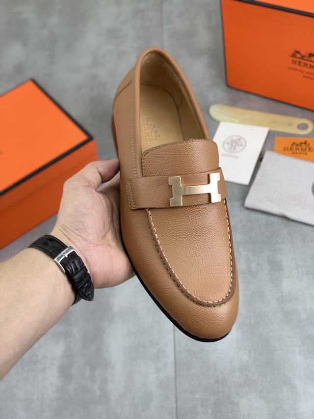 Factory P price P real price water-dyed cow lining Hermes Hermes men's latest ca