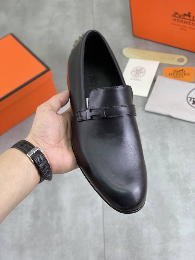 Factory P price P real price water-dyed cow lining Hermes Hermes men's latest ca