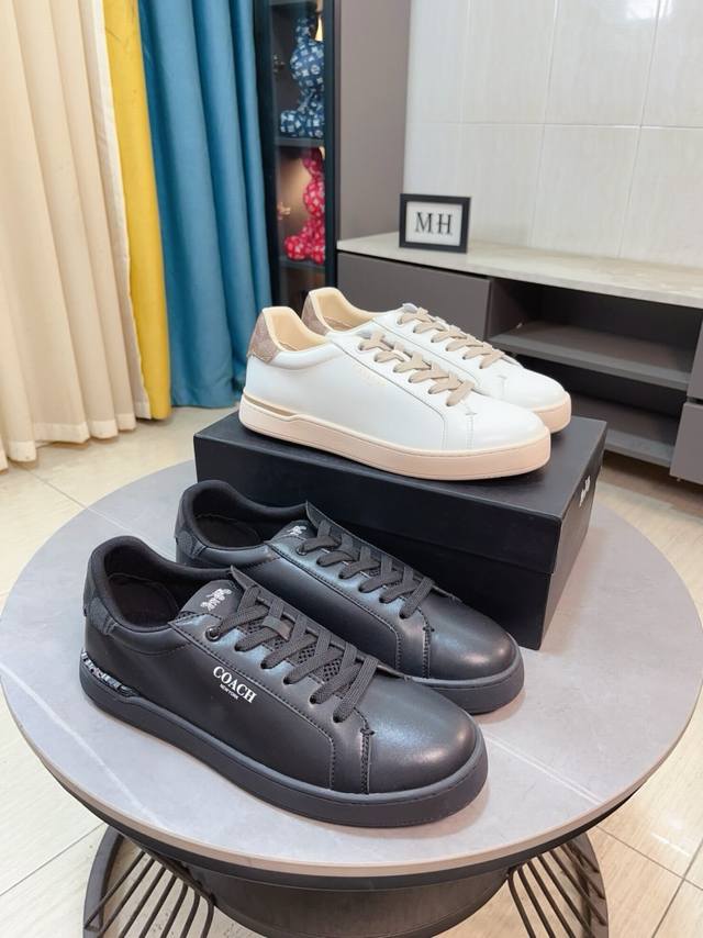 Factory Price P Coach exclusive new men's low-top casual lace-up sneakers, casu