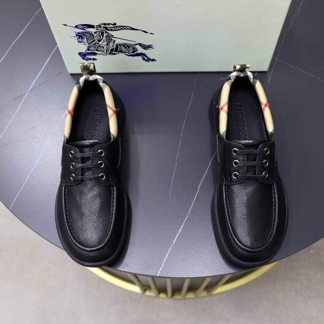 Factory price Pp: Burber*Y Burberry-Lee men's casual shoes, a perfect fusion of