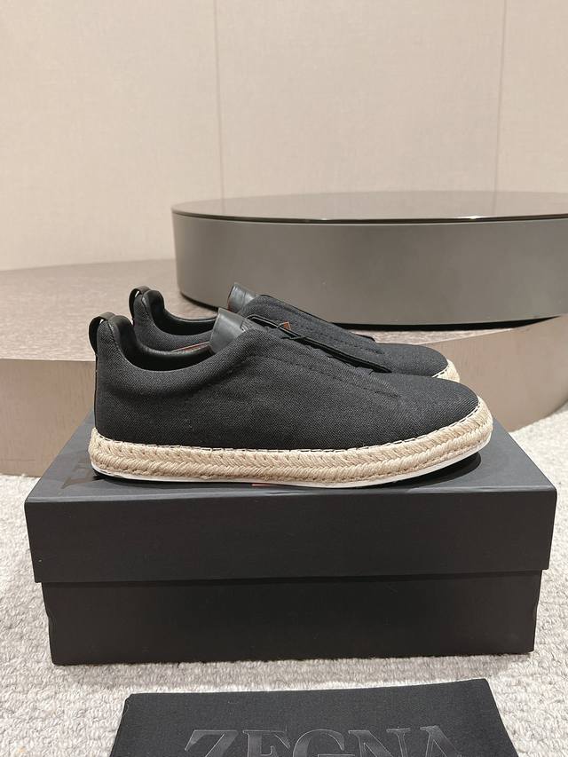 Factory P. Zegna Ss New Summer New Casual Luxury Rope Sole Fisherman Shoes Trip