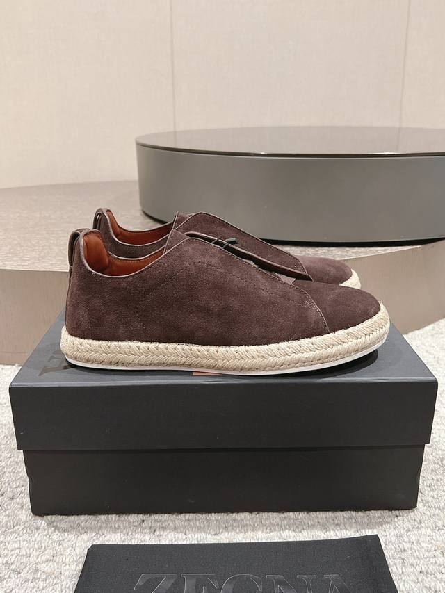 Factory P. Zegna Zegna Ss new summer new casual luxury rope sole fisherman shoe