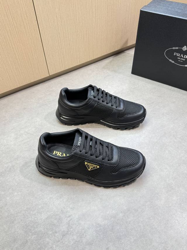 Prada -High-end quality original casual sports shoes -Upper: imported Nappa calf
