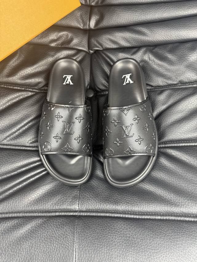 Louis Vuitton -High-end quality original casual sandals -Upper: calfskin with pe