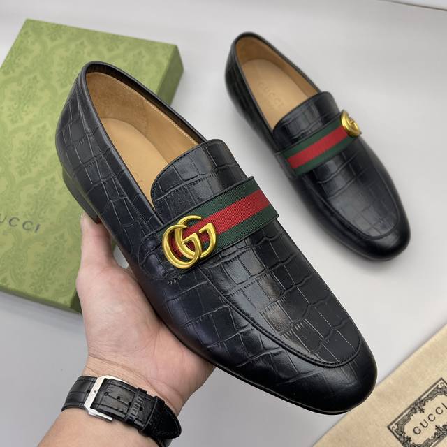 Real Price P Gucci original men's formal casual leather shoes, original sole! H