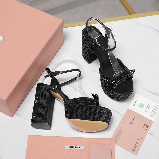 Top purchasing agent level Miumiu counter new style! Bling Bling Swarovski rhine
