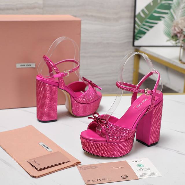 Top purchasing agent level Miumiu counter new style! Bling Bling Swarovski rhine