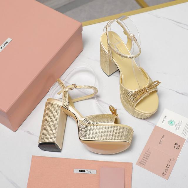 Top purchasing agent level Miumiu counter new style! Bling Bling Swarovski rhine