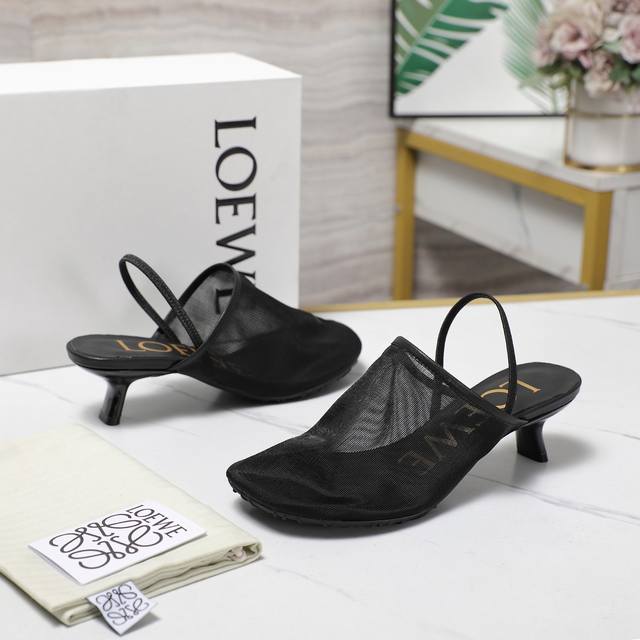 Highest version 2025 The latest Loewe SS summer limited ice mesh slippers, real