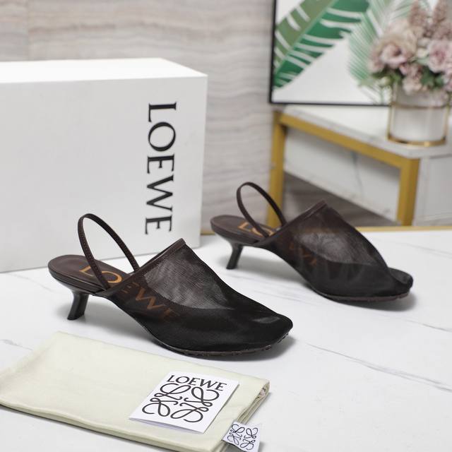Highest version 2025 The latest Loewe SS summer limited ice mesh slippers, real