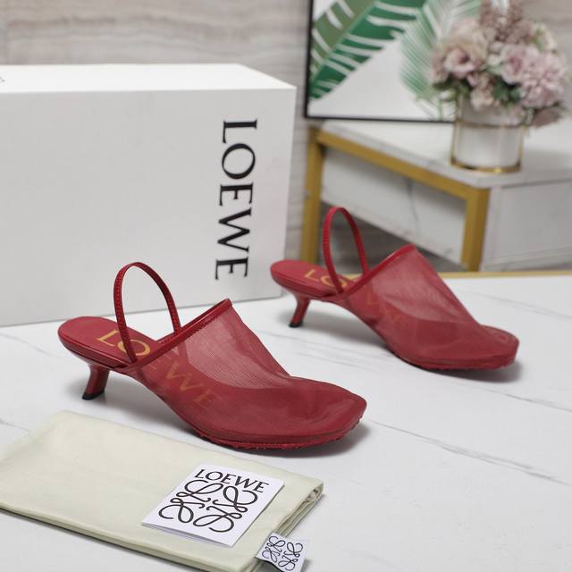 Highest version 2025 The latest Loewe SS summer limited ice mesh slippers, real