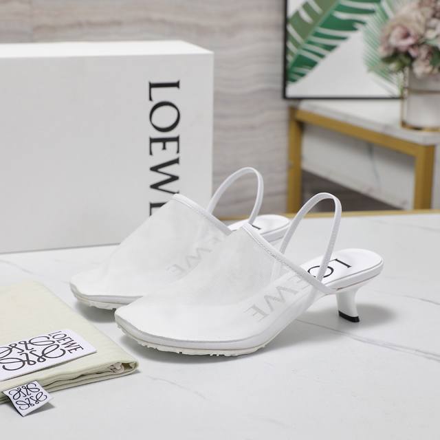 Highest version 2025 The latest Loewe SS summer limited ice mesh slippers, real