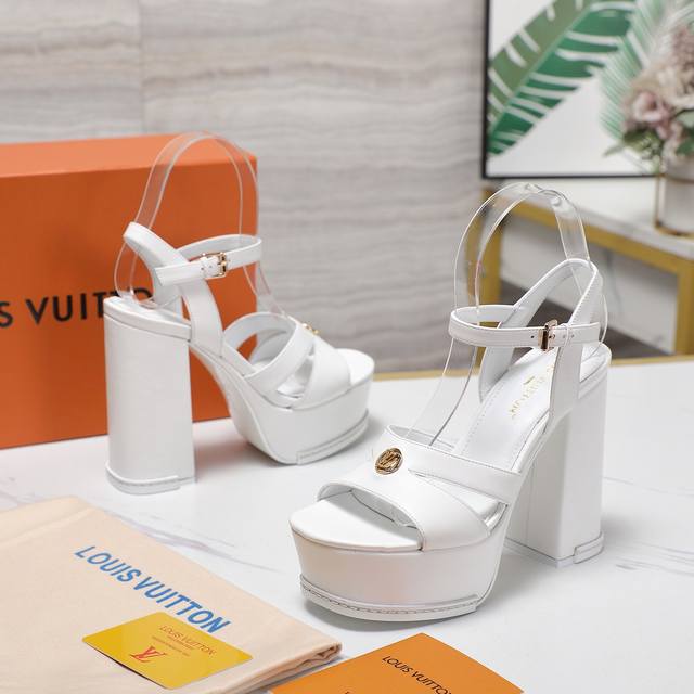 Top version Lv Louis Vuitton 25 high heel sandals 2025 spring and summer new thi