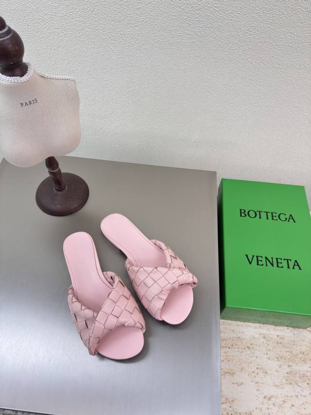 Flat series Bv Blink series slippers 15mm braided single shoes genuine leather