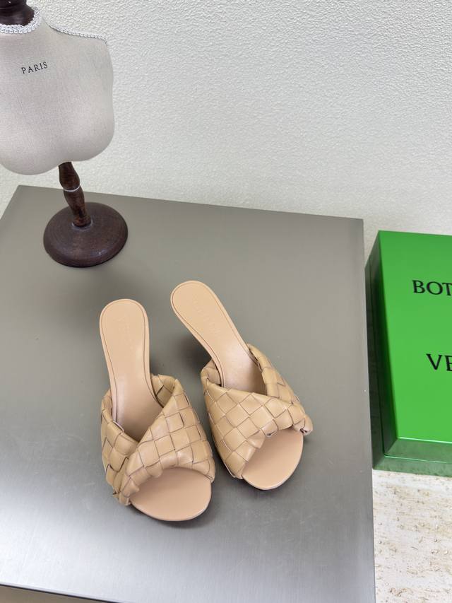 Bv Blink series slippers 15mm woven single shoes, genuine leather, hand-woven Ap