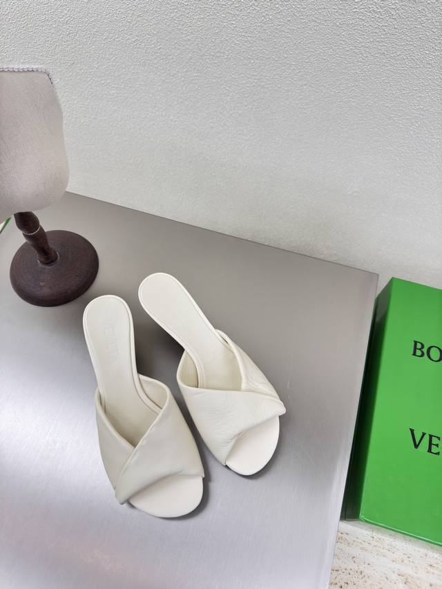 mid-heel 6.5Cm series Bv Blink lambskin series slippers Lambskin filled with co
