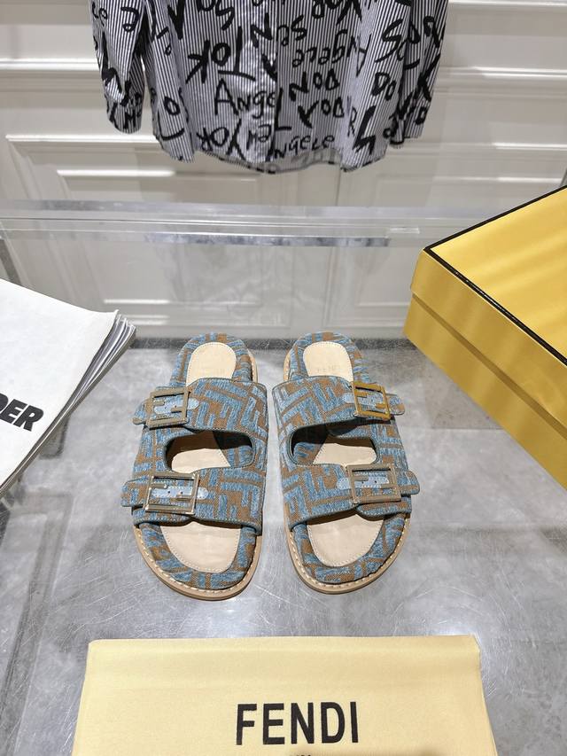 Fendi 2025 summer sandals and slippers catwalk main series New products are onl
