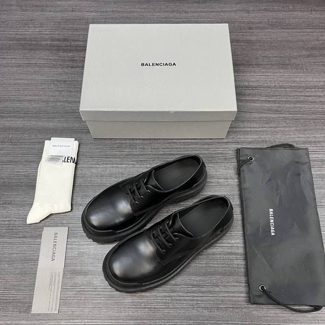Pure original version Balenciaga Strike top layer cowhide leather lace-up thick