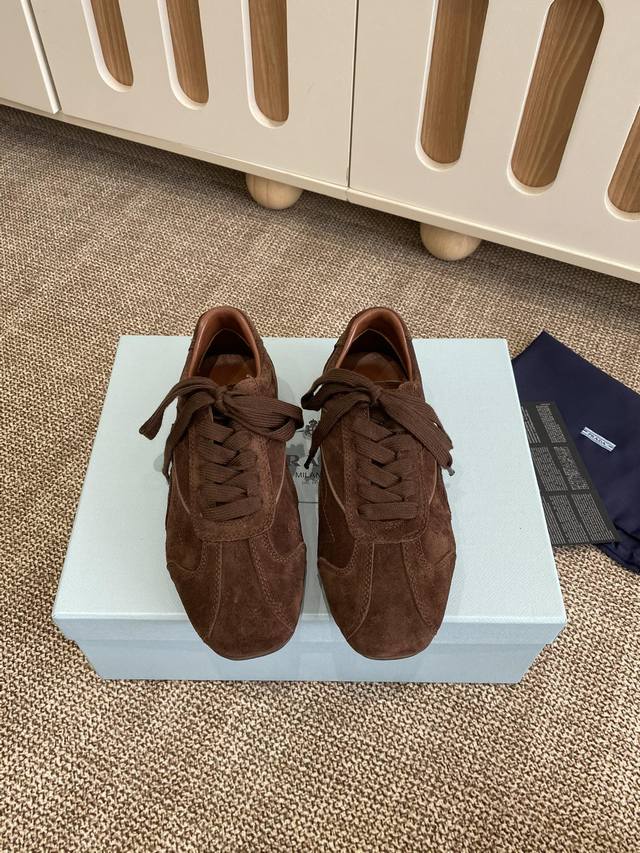 Pra*A Prada 25Ss Spring and Summer New Dexterity Shoes Casual Shoes Finely craft