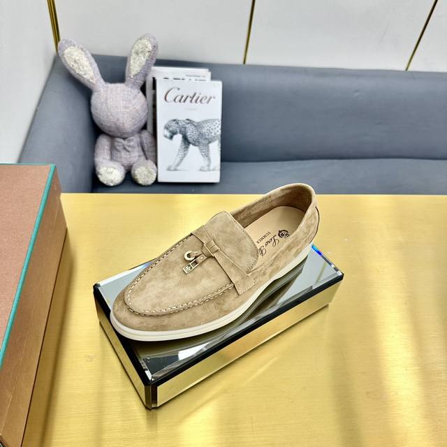 LpLoro PianaLoro Piana SlippersLp Summer Charms Slipper, this suede sheepskin sl