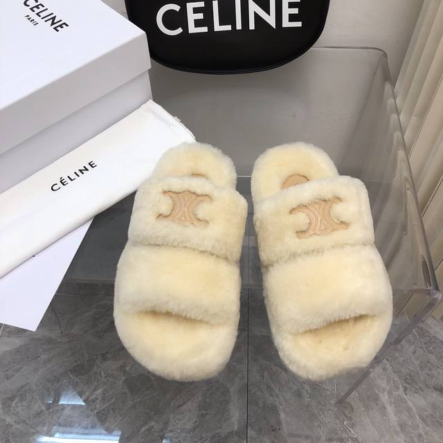 2025 New Summer Wool Slippers This season's Celine made me fall in love with it