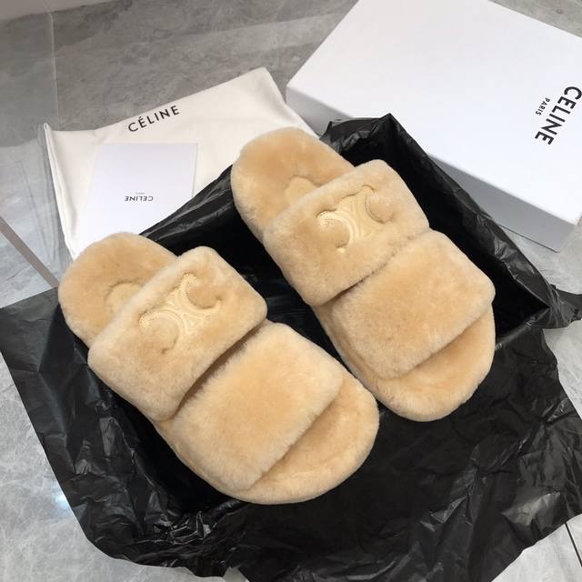 Celin* 2025 Summer New Wool Slippers This season's Celin makes me fall in love w