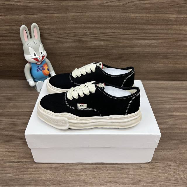 Mihara Yasuhiro Baker fashionable round toe low-top canvas shoes for men and wom