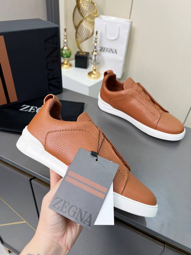 Ermenegildo Zegna Men's Couture Triple Stitch Sneakers Limited Edition Triple St